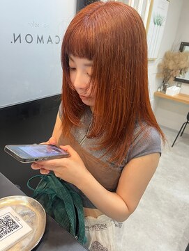 オーセンヘア(AUTHEN.HAIR) オレンジブラウン×レイヤー