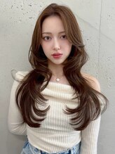 シーク 天神(SEEK) 松尾菫菜/ベージュカラー/レイヤーカット/ダブルカラー/韓国ヘア