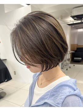 ユニークノベル 中央林間(unique novel) 大人　ボブ　ブリーチなし　透明感　ベージュカラー