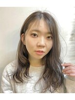 クラク 笹塚店(KURAKU)&nbsp;ラベンダーアッシュ/ふんわりシースルー/セミロング/10代/20代