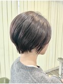 乾かすだけでまとまるショートボブ
