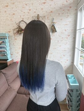アカイトビラ ヘアケアサロン(AKAI TOBIRA Hair Care Salon) 毛先ブルーカラー