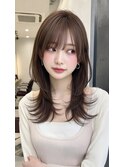 レイヤーカット顔周りカットミディアムレイヤーハッシュレイヤー