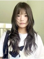 ローレンジウ(LOREN JU)&nbsp;着物ヘア/ダークアッシュ/ミディアムレイヤーカット/名古屋名駅