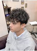 無造作ウェーブマッシュパーマ