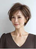 Heart's美人設計と白髪ぼかし専門店 青山表参道店 脱白髪染め/ショートヘア【ハーツ】&nbsp;白髪ぼかし脱白髪染め似合わせショートボブ40代50代60代