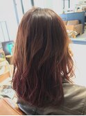 【ruf  hair design】グラデーションピンクカラー ミィデイアム