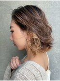 インナーベージュ_オリーブカラーハイライトカラー_ba306453