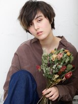 アトリエパーランプ(Atelier par LAMPE)&nbsp;インナーカラーアシンメトリー斜めバングマッシュウルフe2