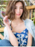 小顔抜け感くせ毛風ニュアンスエアリーボブc4大宮20代30代40代