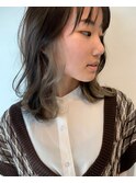 インナーカラー人気No1シルバーベージュ