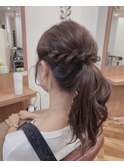 豊橋ビーシャイン★ミントベージュ×ポニーテールアレンジ