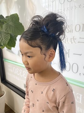 アンダーバーホワイトモデ 河内長野(_WHITE mode) ◎キッズセットイベントセットお呼ばれゆるふわお団子アレンジ