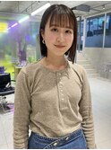髪質改善トリートメント透明感ベージュカラーボブヘアセット豊橋