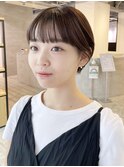マッシュショート_斜めバンググレージュカラー_69347