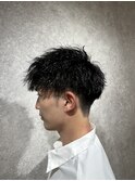 MEN’S HAIR/ブルーブラック/フェザーパーマ/本八幡