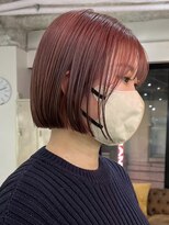 デート 下北沢(DATE) ダブルカラーミルクティーベージュカラーケアブリーチミニボブ