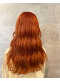 ダブルカラーオレンジ艶カカラー20代30代40代