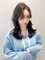 ラルムバイシー 新宿(LARME by Sea)&nbsp;ブリーチなしモカブラウン×ミディアムレイヤー(新宿/韓国/前髪)