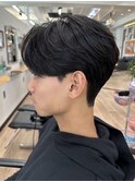 横浜ニュアンスパーマセンターパート毛流れパーマコンマヘア韓国