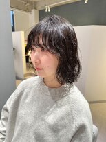 アム(amu)&nbsp;ボブパーマ/パーマボブ/黒髪ボブ/ニュアンスパーマ/ミニボブ