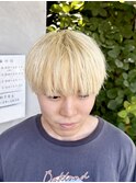 メンズマッシュショート&ブロンドカラー