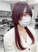 チェリーレッド/ワインレッド/ロングウルフ/ウルフ
