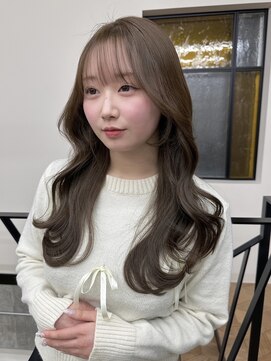 ミリ(mm) レイヤーカット オリーブベージュ カラー 韓国 髪質改善 仙台