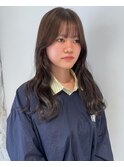 【松本咲花】ブリーチなしオリーブベージュ春カラー韓国小顔ヘア