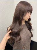 【チョコレートブラウン/ロング/10代/透明感カラー】