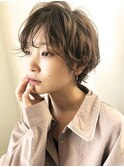 ニュアンスパーマ＊似合わせショート＊マロンベージュ