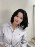 大人かわいいセンターパートボブ◎