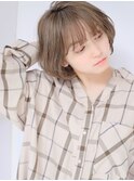 『 グレージュ ×  透け感 』ふんわりボブ シースルーバング☆