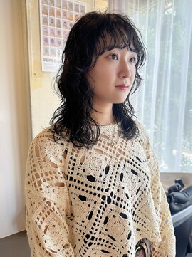 グリップ(GRIP) ミディアムレイヤー×パーマ/hanami