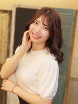 ベレッタ 楠葉店(veretta.)&nbsp;ウェーブミディアム/韓国っぽヘア/透明感カラー/大人ガーリー/秋