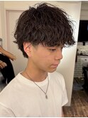波巻きパーマ（マッシュ/スパイラル/無造作ヘア）