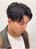 カルマパーマ/メンズ/フェザーパーマ/韓国/眉毛/センターパート