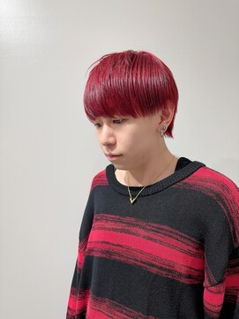 レッド/マッシュ/ブリーチ/メンズカット