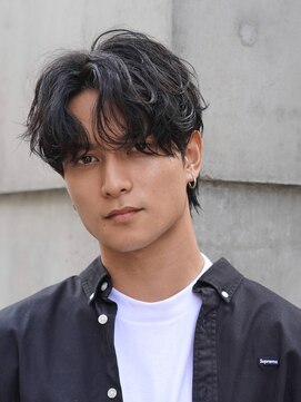 フィフス 原宿(fifth) 渋谷シャドウパーマメンズカットラウンドマッシュセンターパート