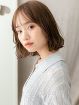 モッズヘア 越谷(mod's hair)&nbsp;ミルクティーベージュブリーチなしゆるふわボブ20代30代X越谷