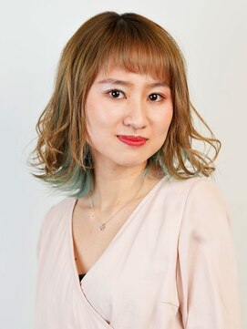 ウェーヴ アズシュガー 浜松佐藤店(wave as sugar) 〈wave佐藤店〉インナーカラーグリーンスパイラル巻き