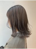 LEMO グレージュ 透明感カラー 外ハネ