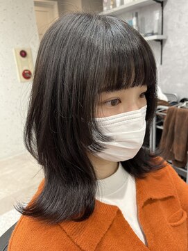 アデプト 北千住店(adept) 【adept北千住エリスタイル】ソフトウルフヘア×ブルーブラック