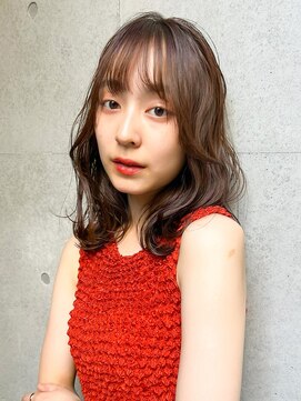 オーブ ヘアー アメリ 柏店(AUBE HAIR ameri) ヌーディーブラウンミディ/20代30代40代/小顔/似合わせ