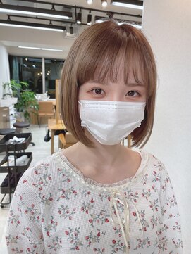 サンド 鹿児島中央(sand) @sei___sandインナーカラー/切りっぱなしボブ/鹿児島中央駅