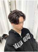 毛流れニュアンスパーマ