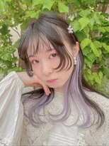 ユーリ(JUURI)&nbsp;インナーカラー/エクステ/ラベンダーカラー/天神美容室
