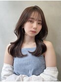 □ 韓国大宮顔周りレイヤーカットハッシュカットワンホンヘア