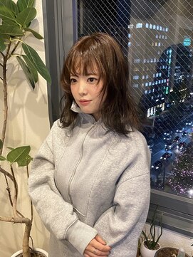 ジル ヘアデザイン ナンバ(JILL Hair Design NAMBA) 顔周り／レイヤーカット／ウルフ／グレージュ／抜け感／髪質改善