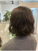 大人ボブパーマ